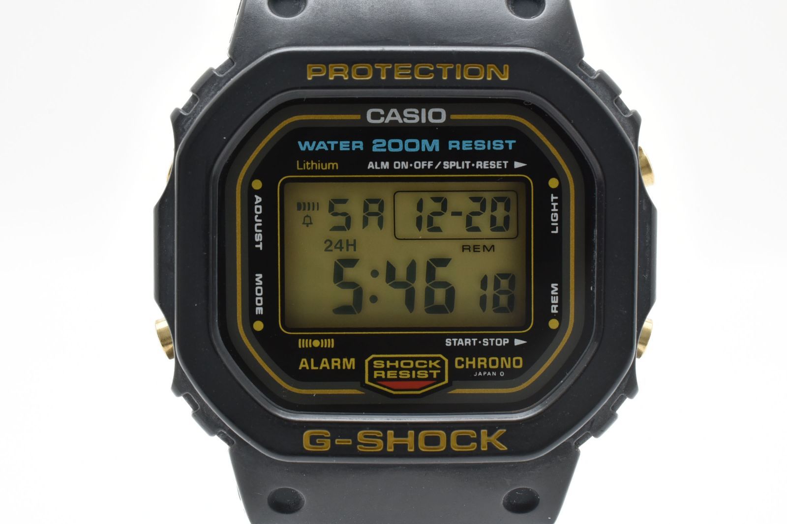 返品保証】☆良品☆ カシオ G-SHOCK DW-5600C-9V 901 ゴールド液晶