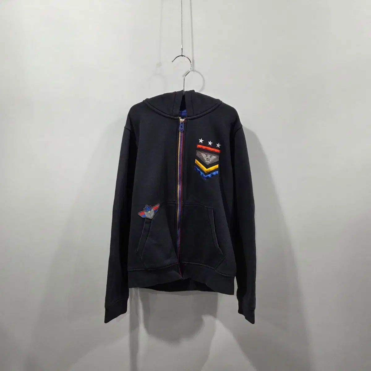 アルマーニ ジュニア 起毛 フードジップアップ 12A