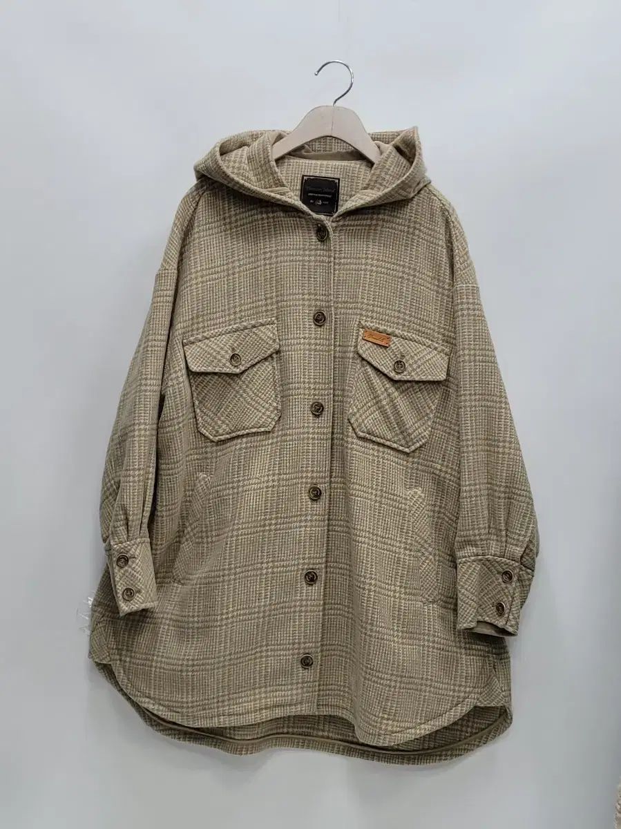 サースデーアイランド オーバーサイズ シャツ型 ウール フード アウター レディース S 85 160