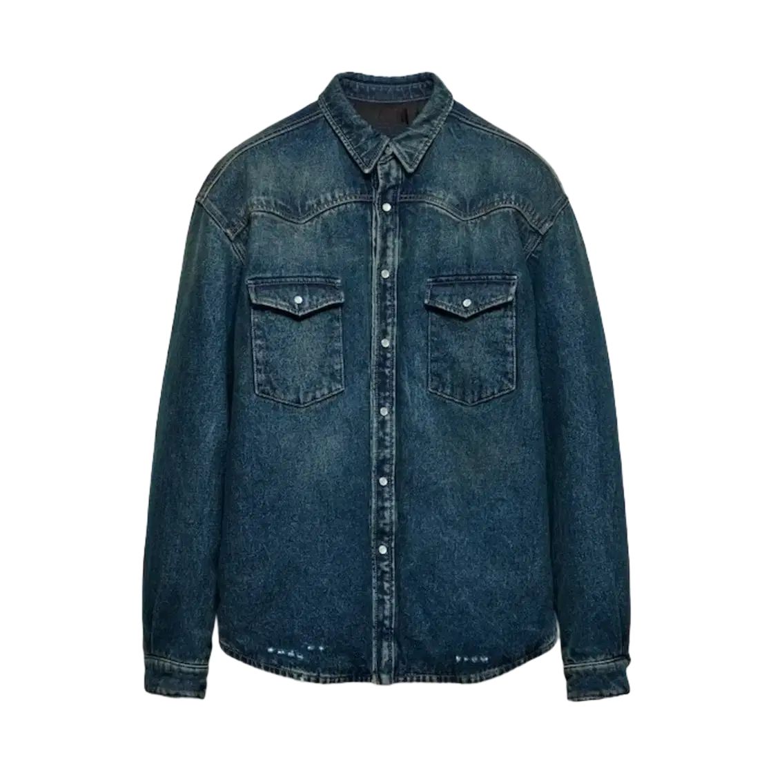 24 FW PRADA プラダ パデッド デニムシャツ L