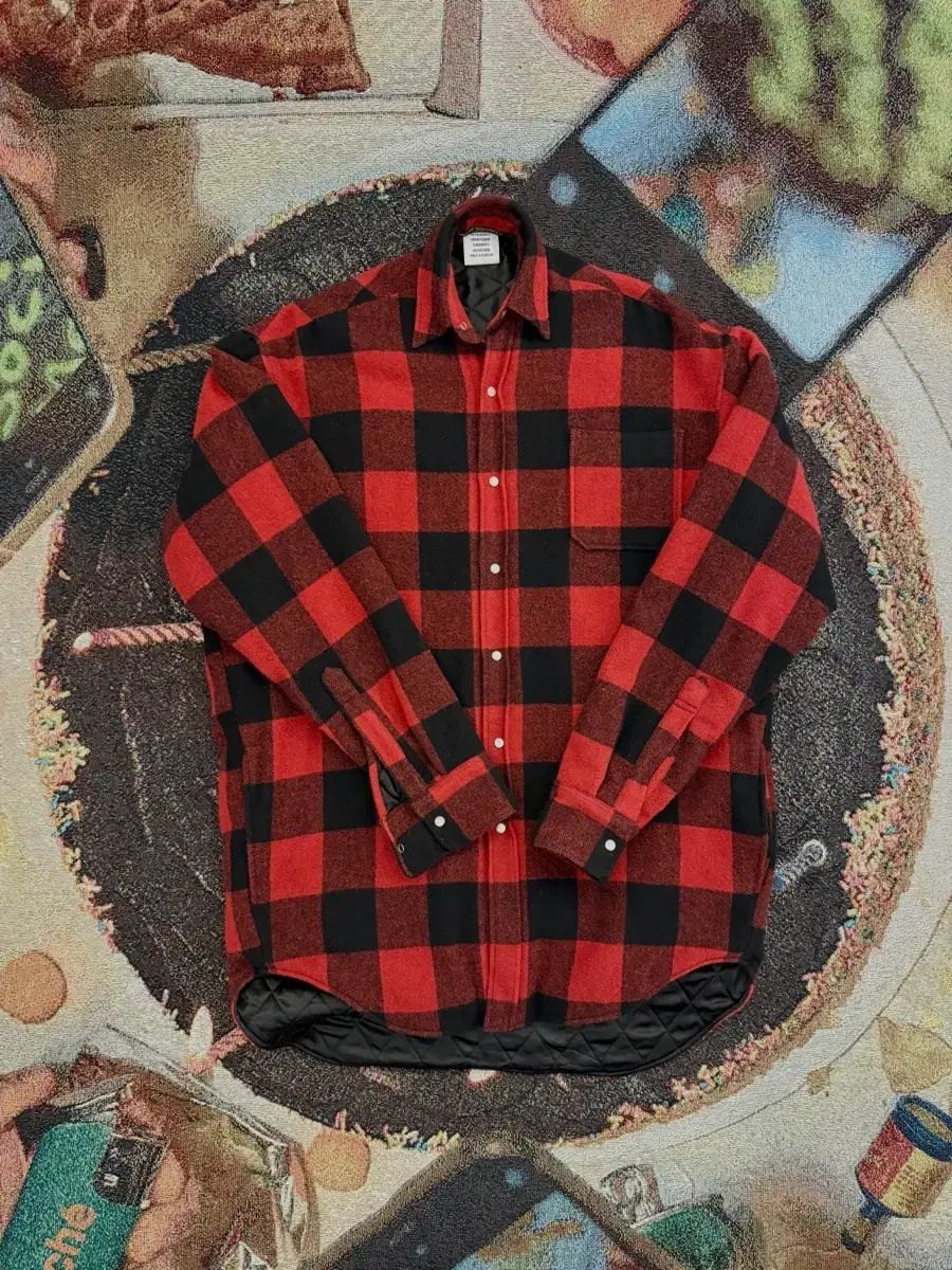 2018 VETEMENTS バッファロー CHECK ダウン シャツジャケット