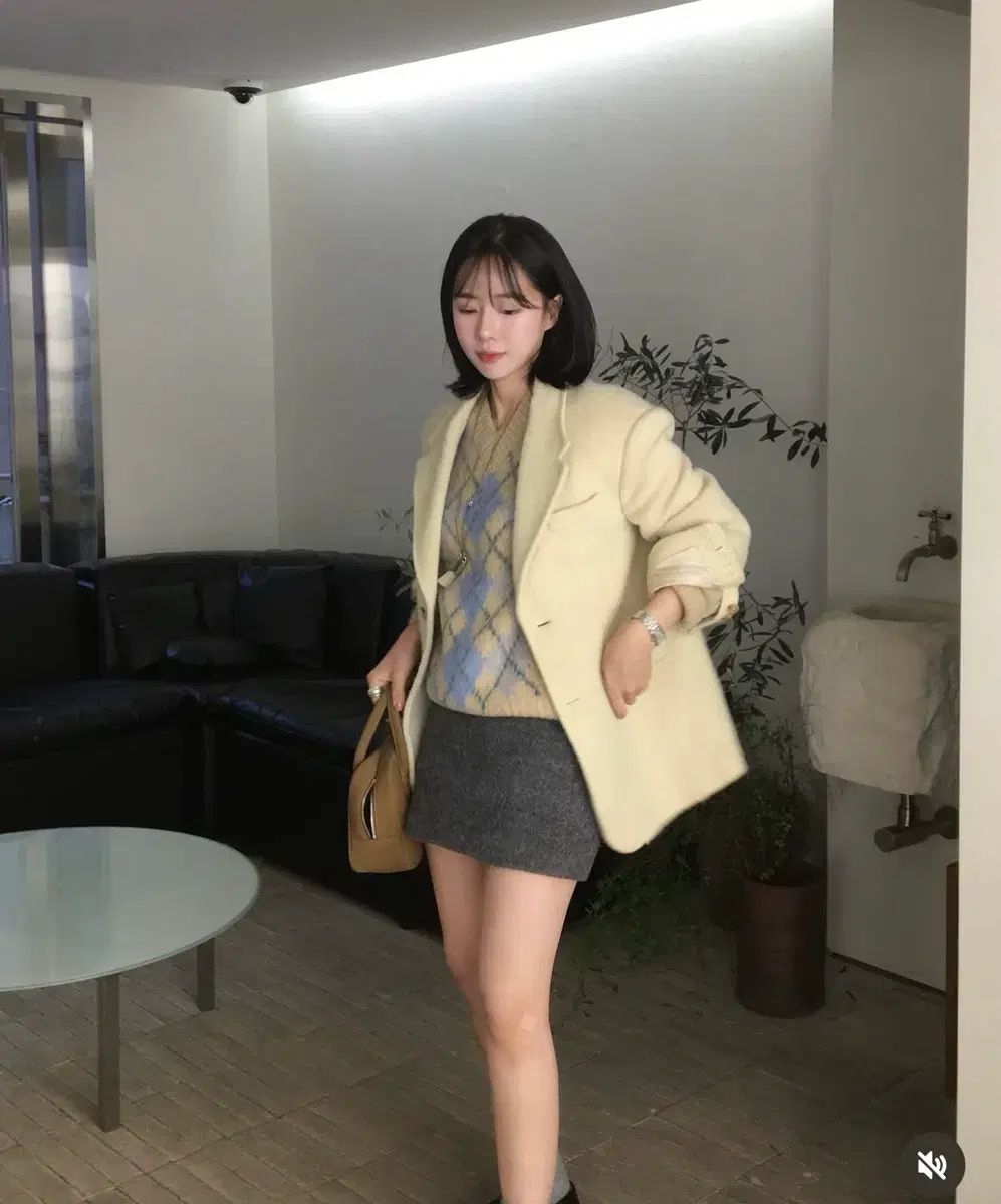 ダンスト アルパカ ブレーザー コート バター ベージュ