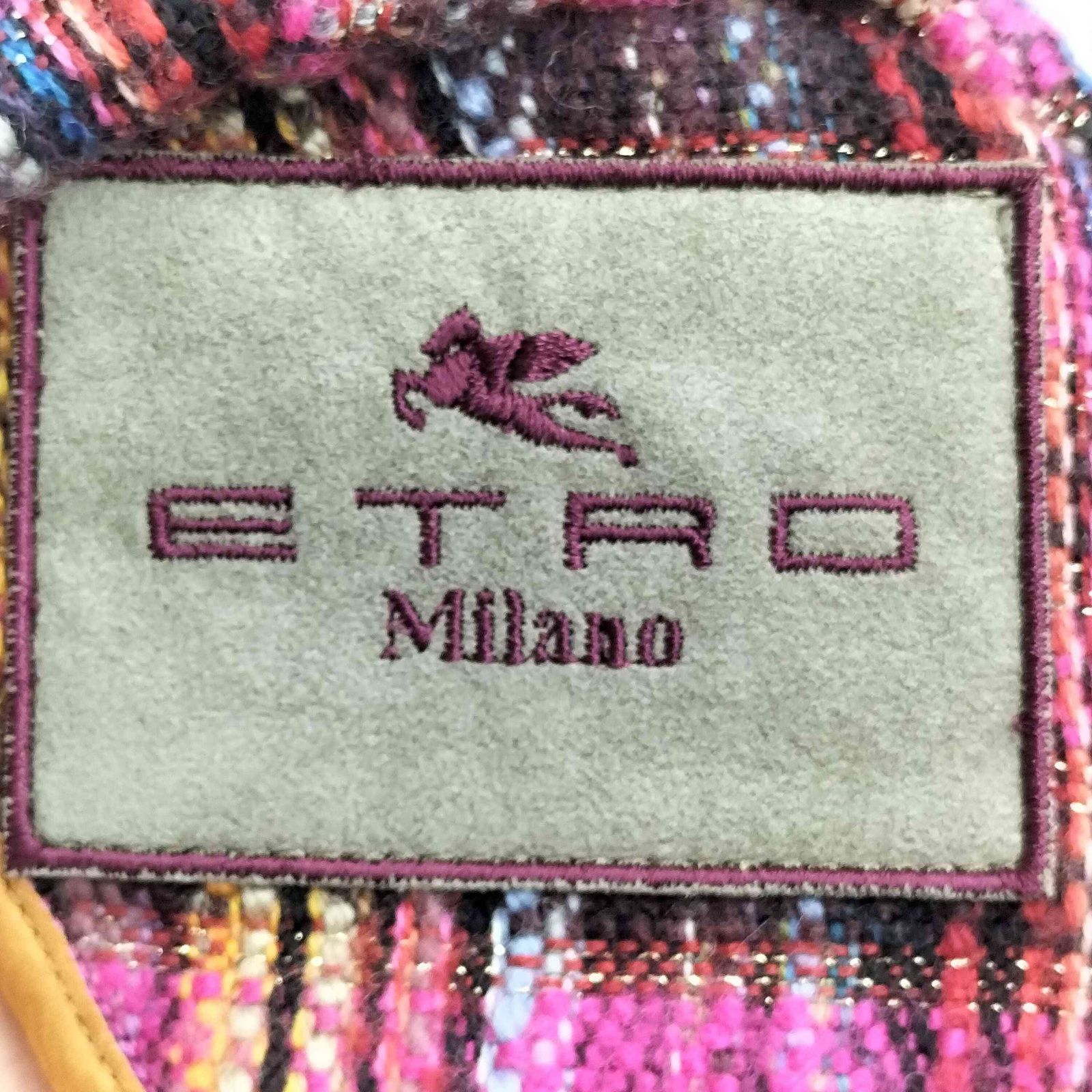 エトロ ETRO ツイードマルチカラーテーラードジャケット レディース 40