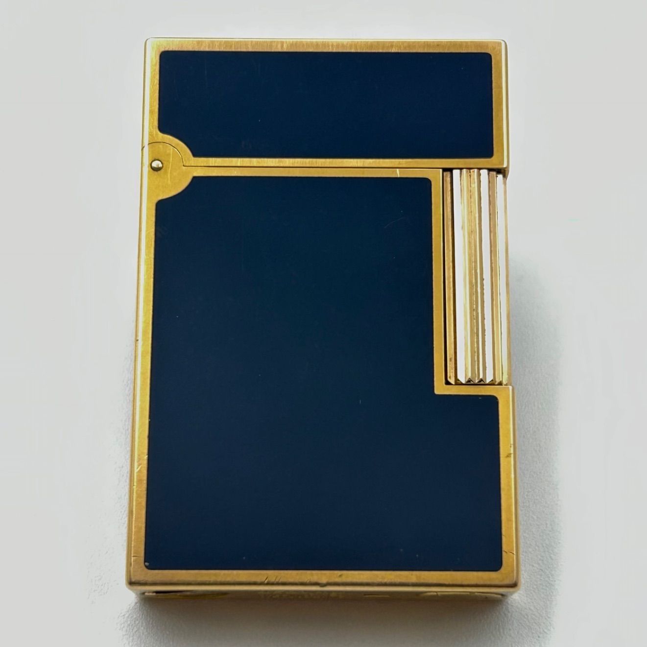 デュポン S.T.Dupont LIGNE 2 ライン2 モンパルナス ローラーガスライター ネイビーブルー イエローゴールド