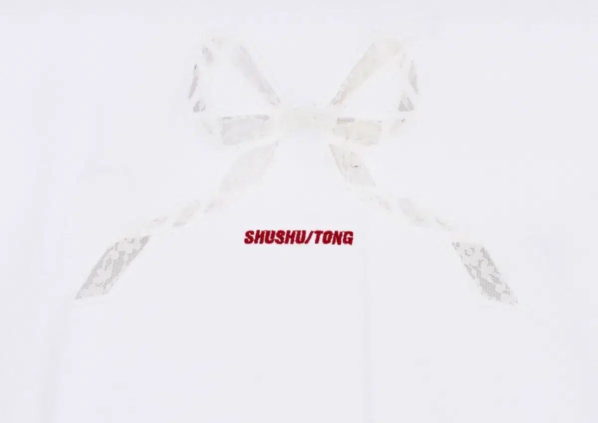 シュシュ통 リボン レース 半袖 Tシャツ