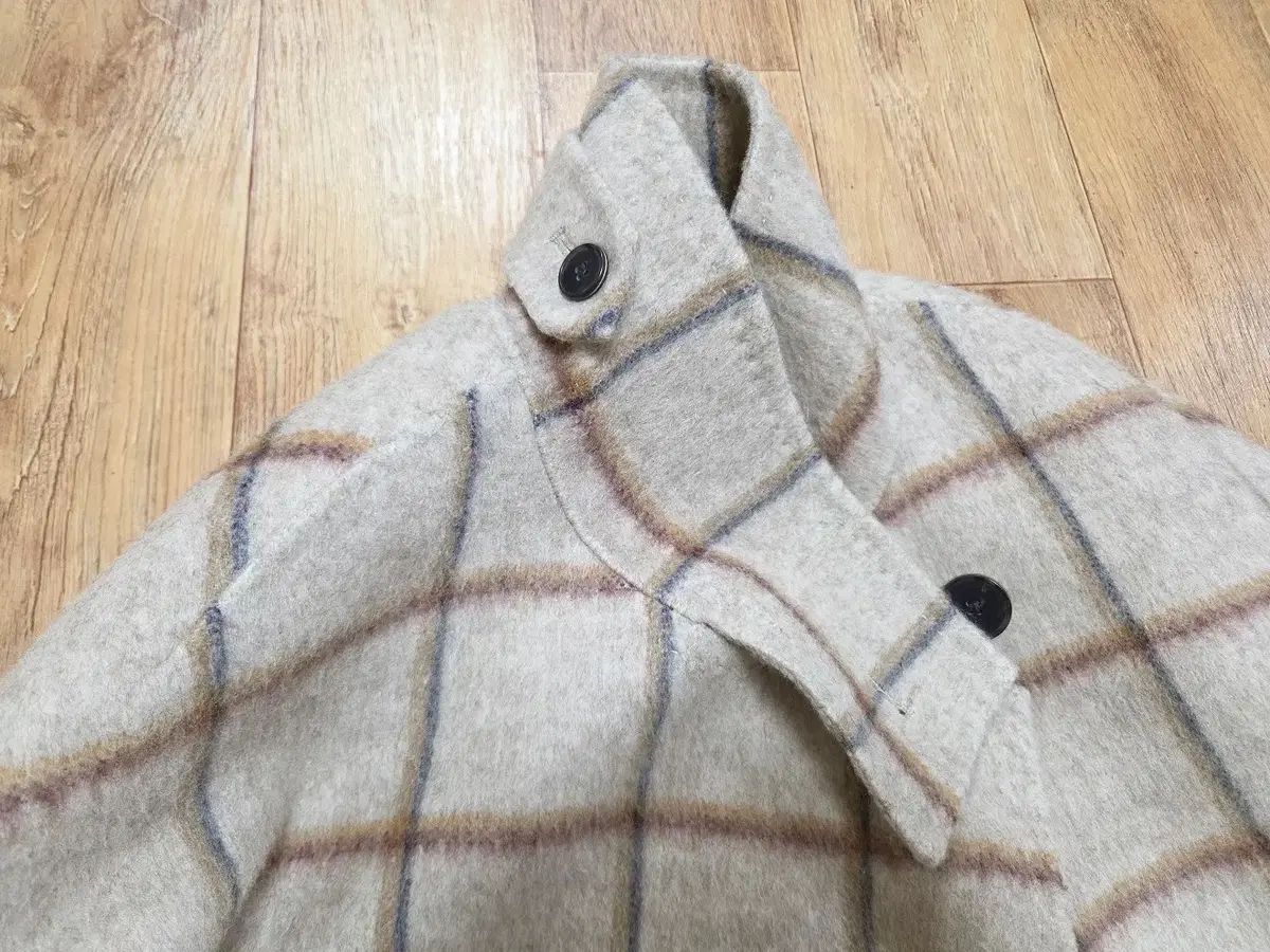 ウール混 チェックコート