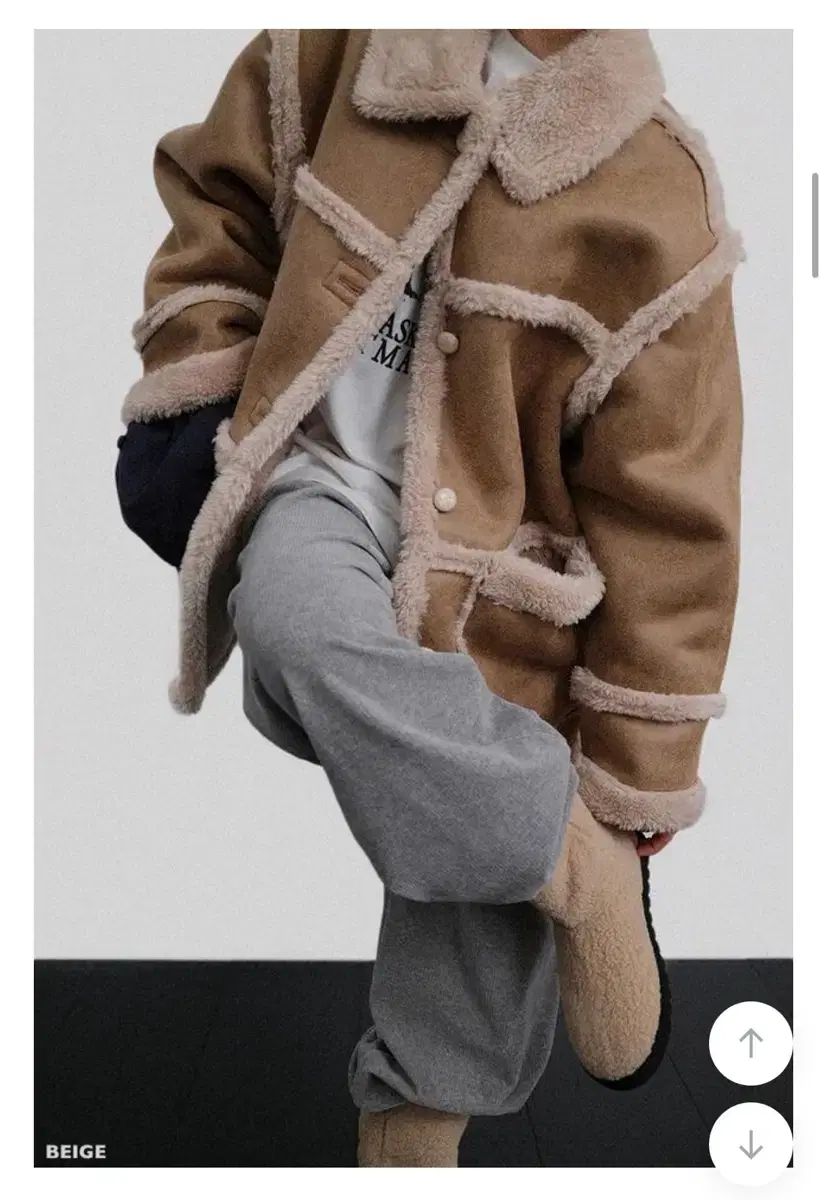 オータム リバーシブル ファー ムートン ベージュ