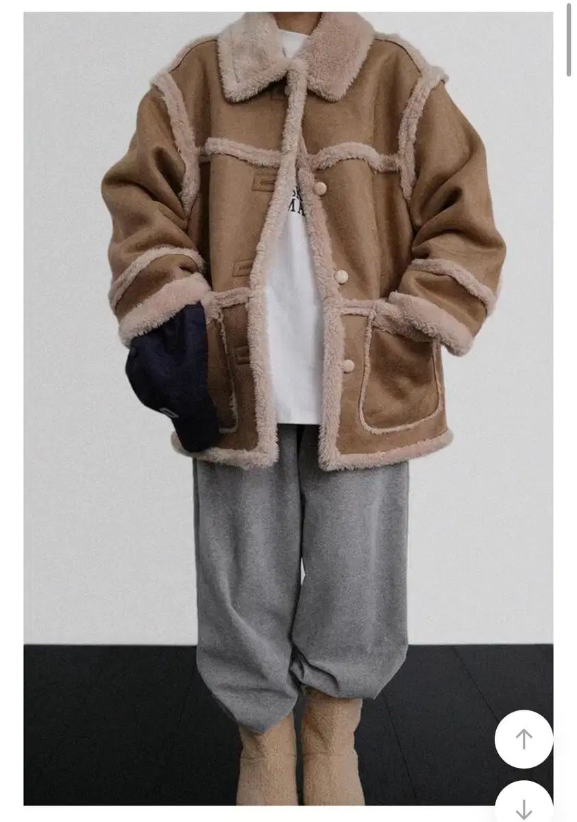 オータム リバーシブル ファー ムートン ベージュ