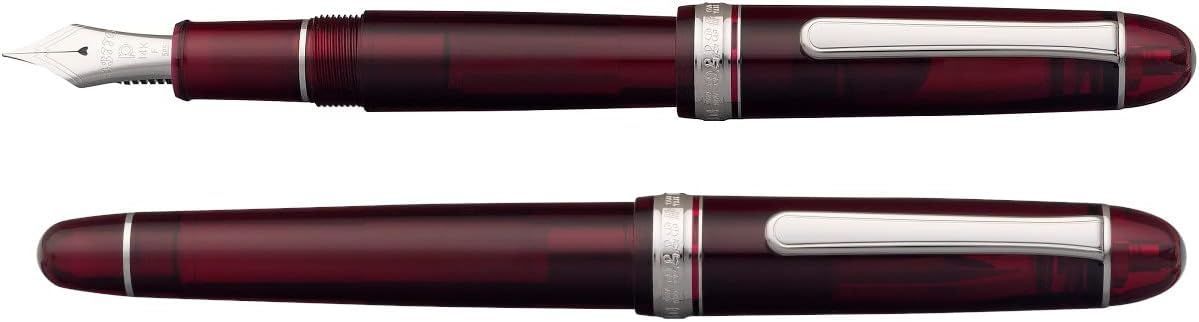  プラチナ万年筆 CENTURY ロジウムフィニッシュ 71 ブルゴーニュ B 太 PNB 18000 CR 4 万年筆 万年筆 インク