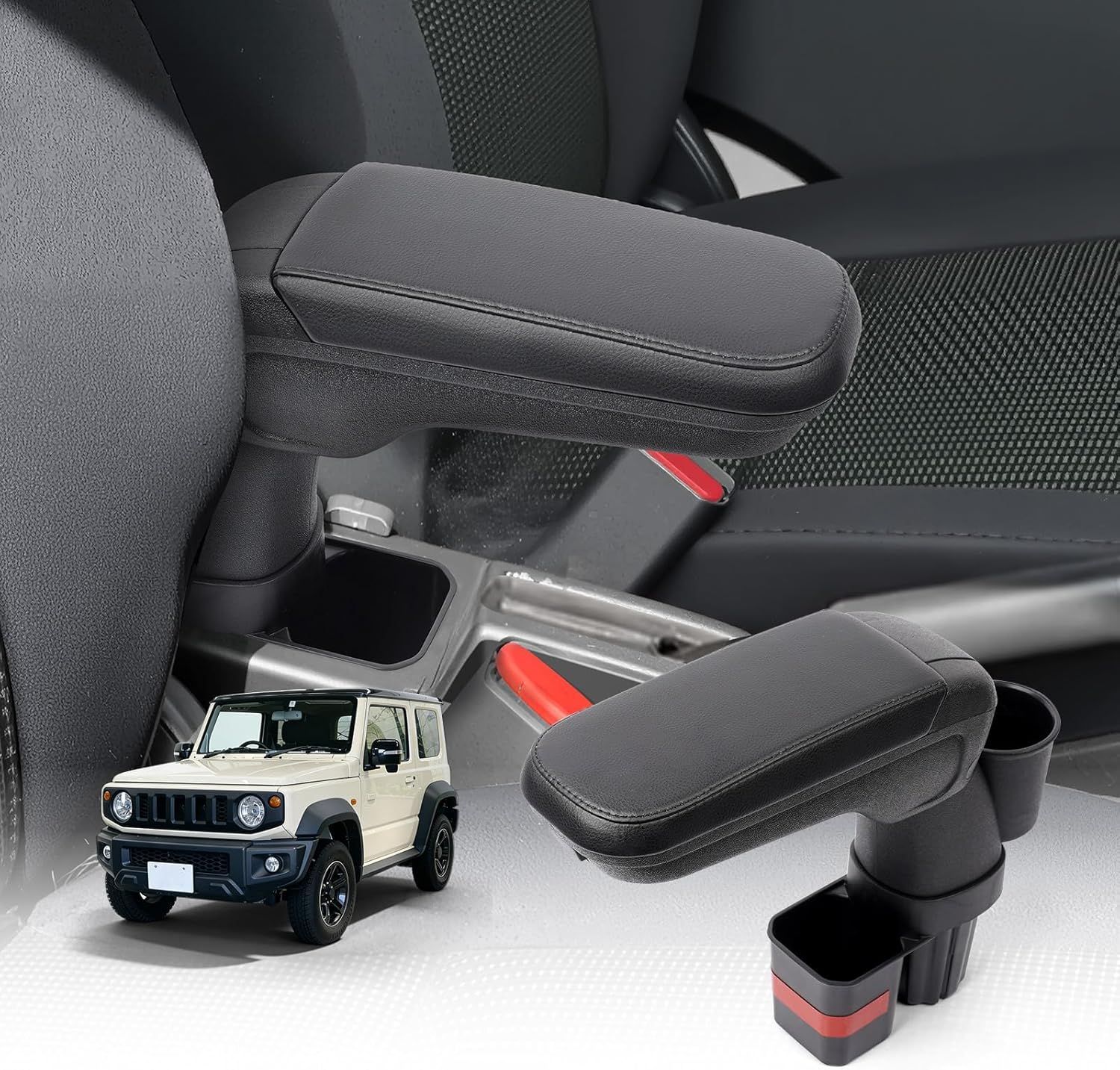 ジムニー アームレスト コンソールボックス 小物入れ ひじ掛け 運転疲労軽減 取付簡単 角度調整機能付き