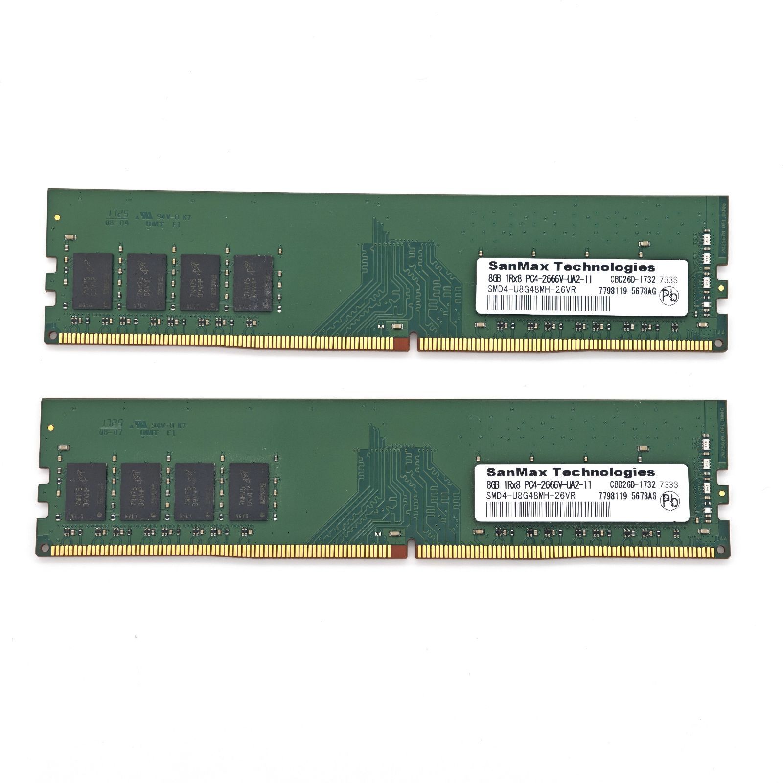 SanMax DDR4 2666 16GB 4枚セット メモリ SanMax デスクトップPC用メモリ DIMM DDR4-2666 8GB×2枚 合計16GB