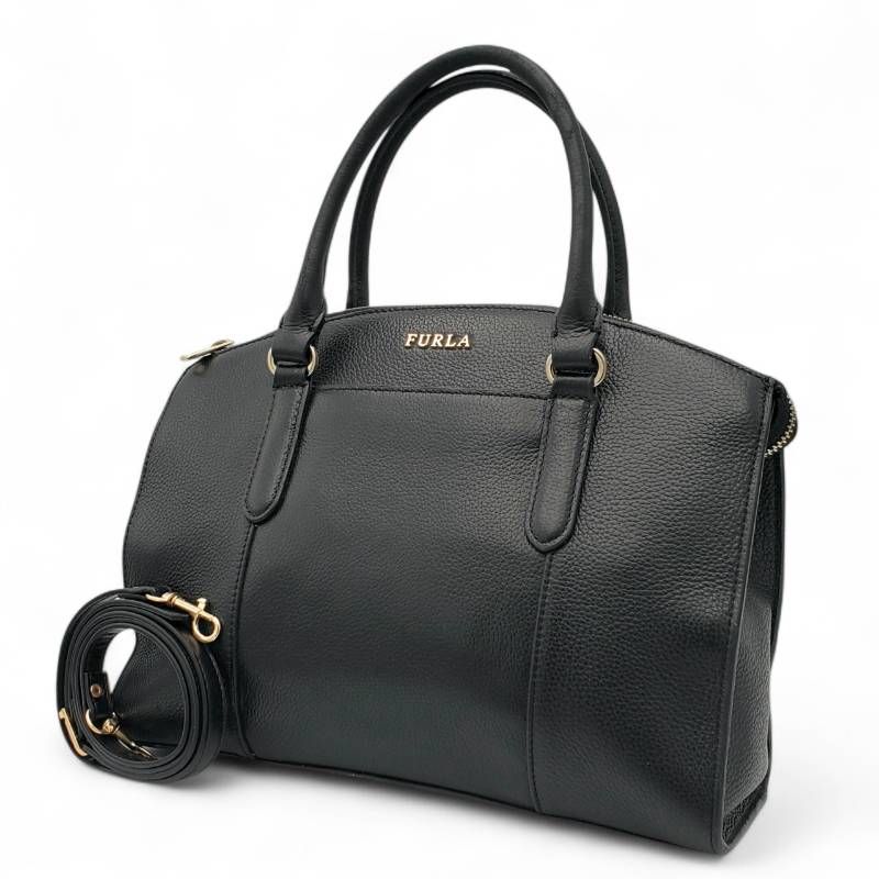 FURLA フルラ ショルダーバッグ 2way ハンドバッグ ロゴ レザー 本革