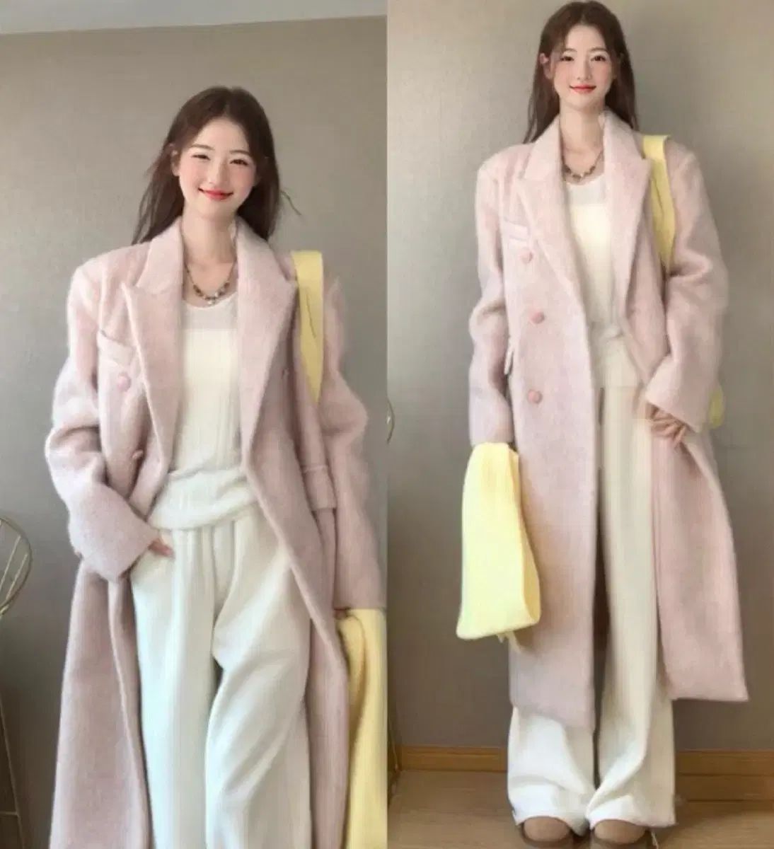 ピンク ウール オンライン ロングコート 上品さと可愛さを両立 ロング