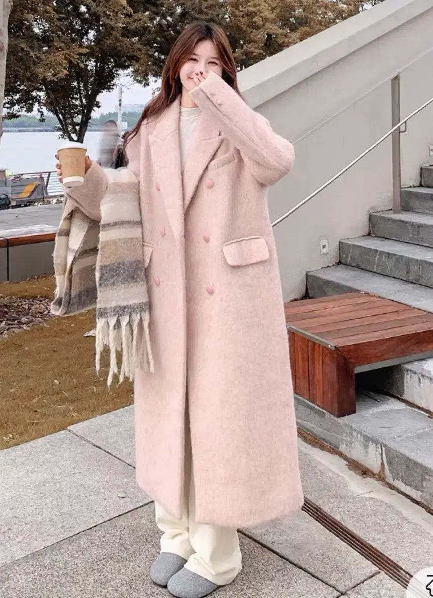 ピンク ウール オンライン ロングコート 上品さと可愛さを両立 ロング