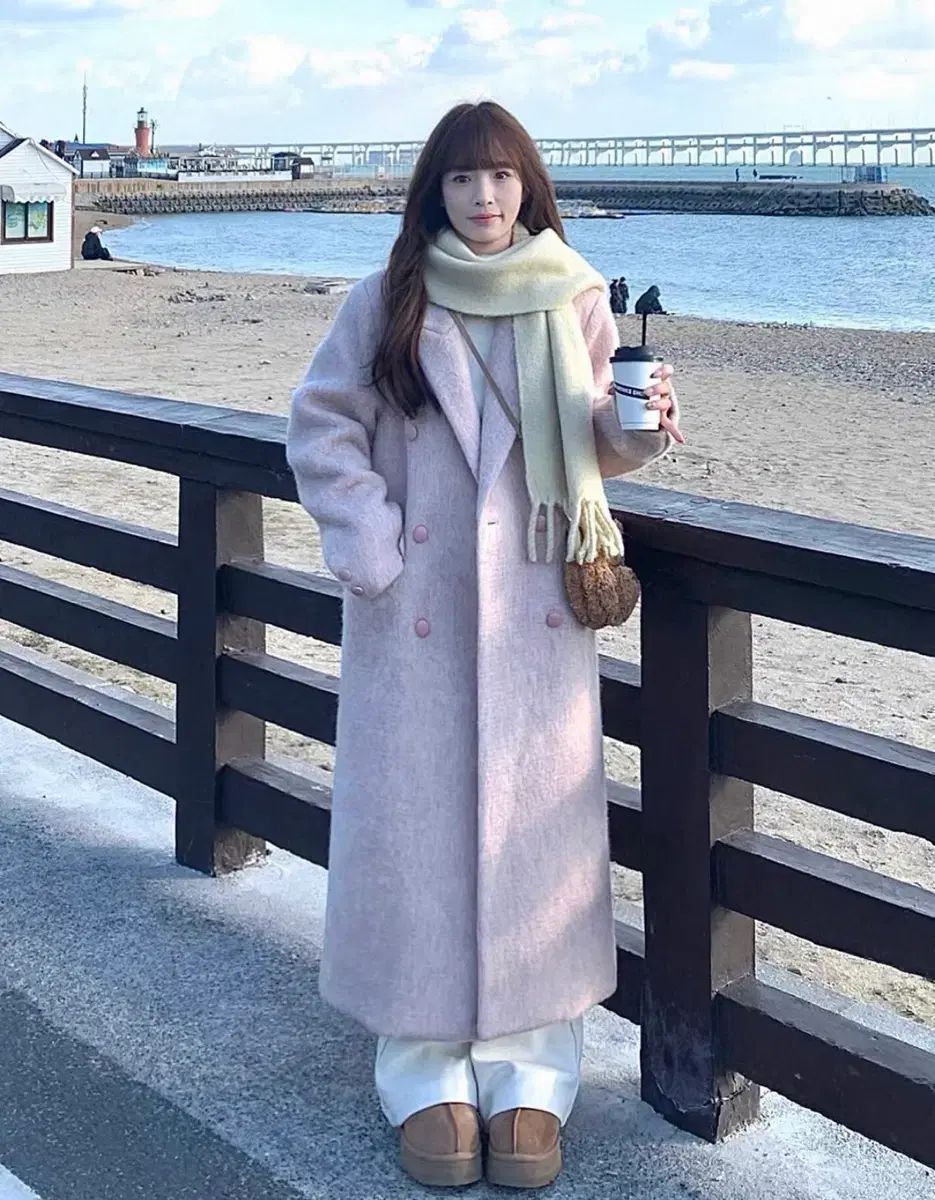 ピンク ウール オンライン ロングコート 上品さと可愛さを両立 ロング