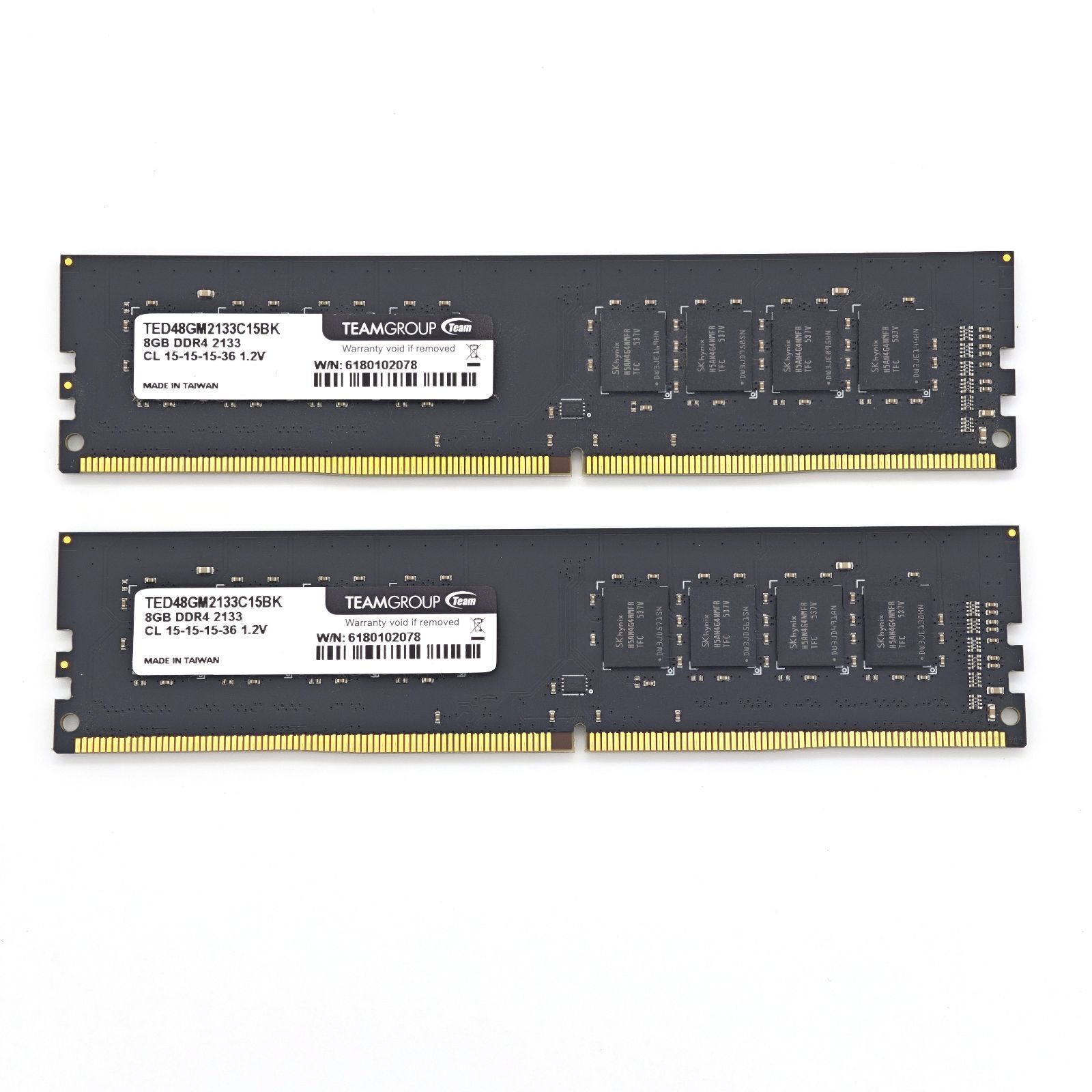 当店別注 TEAMGROUP デスクトップPC用メモリ DIMM DDR4-2133 8GB×2枚