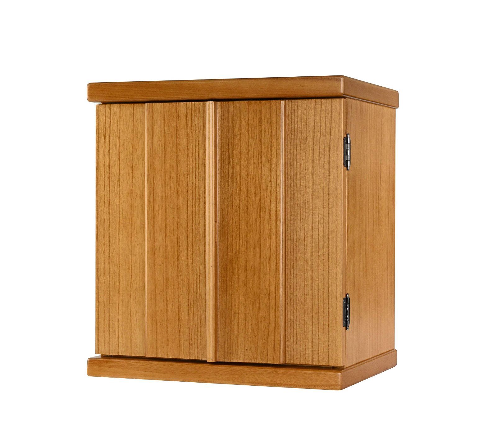 都市工坊 ミニ仏壇 家具調 桐製 LED照明付 14号 クルミ色