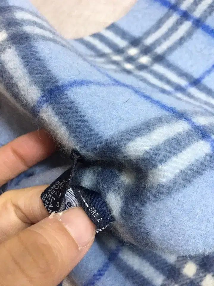  BURBERRY バーバリー ブルー CHECK ラムウール マフラー マフラー 小物