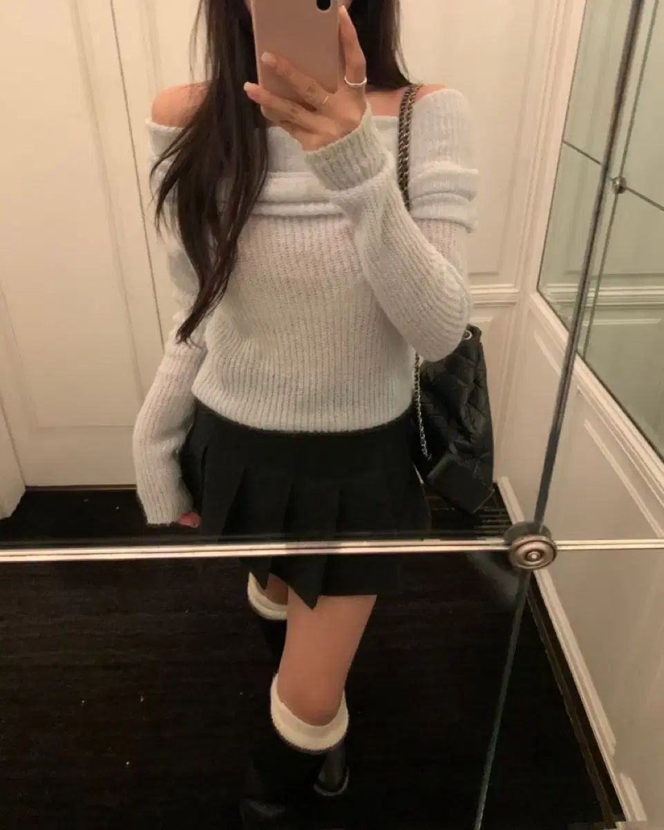 The wish リーズ leeds ミルク オフショルダー スノウブルー