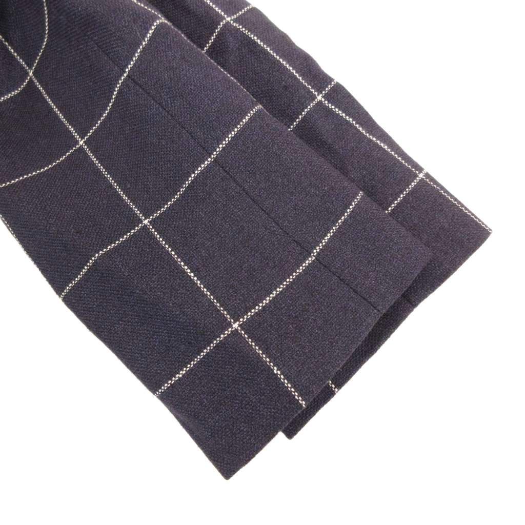 マックスマーラ MAX MARA 白タグ ノーカラー ジャケット チェック 格子