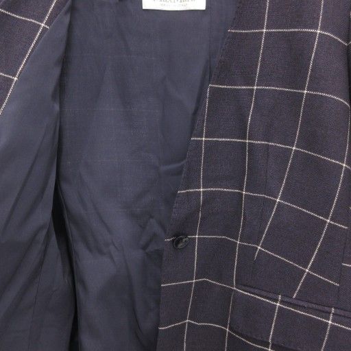 マックスマーラ MAX MARA 白タグ ノーカラー ジャケット チェック 格子