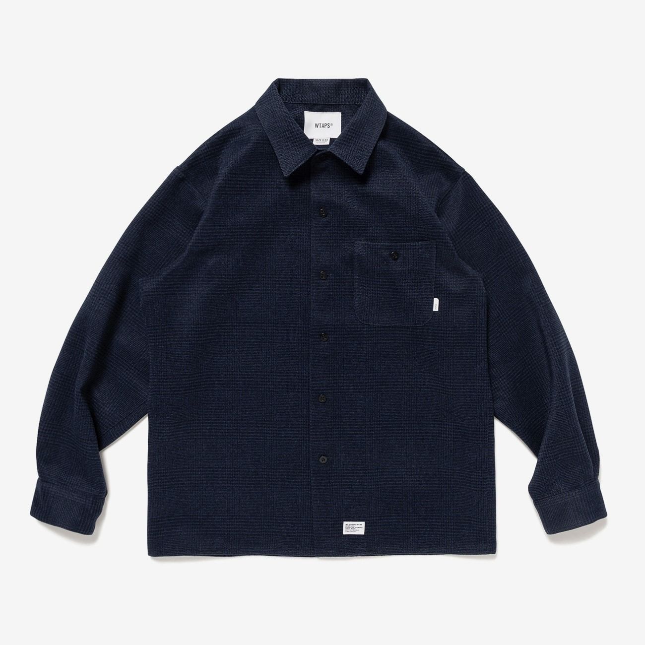 NAVY／04 (XL)】WTAPS CRUMB LS 252WVDT-SHM03 ポリツイード シャツ
