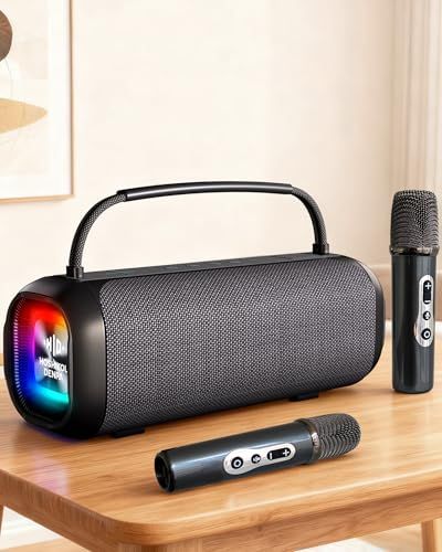 ワイヤレスマイクスピーカー Bluetooth 5 3 Hoshikou Denpa カラオケマイクセット 拡声器内蔵の大容量バッテリー 充電式ポータブル拡声器はUSB TF AUXに対応 家庭用ミニアンプ ブルートゥースワイヤレススピーカー持続時間は