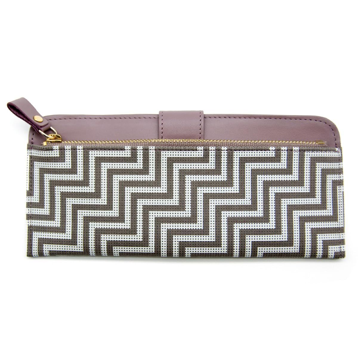 印傳屋 いんでんや 印伝 CHEVRON シェブロン 財布 束入 小銭入 カード入れ 長財布 伝統 甲州印伝 鹿革 漆 オリジナル ブランド No.7604