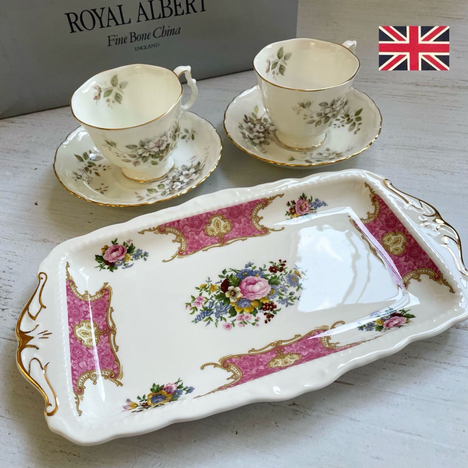 今ならショップフォローで10 off ROYAL ALBERT ハワース カップ＆ソーサー2客 レディーカーライル サンドイッチプレート アフタヌーンティーセット