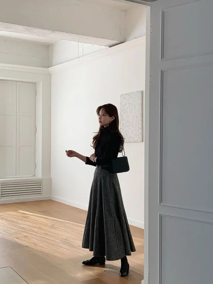  バイシンニー 製作 ヘリンボーン スカート その他 ロングスカート