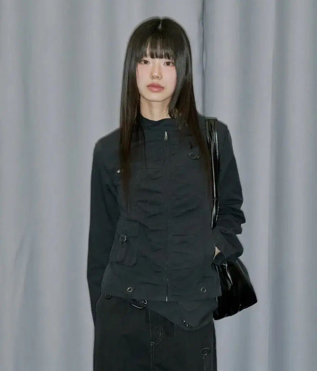 ODD STUDIO オッドスタジオ シグネチャー シャーリング コットン バイカー ジャケット ブラック