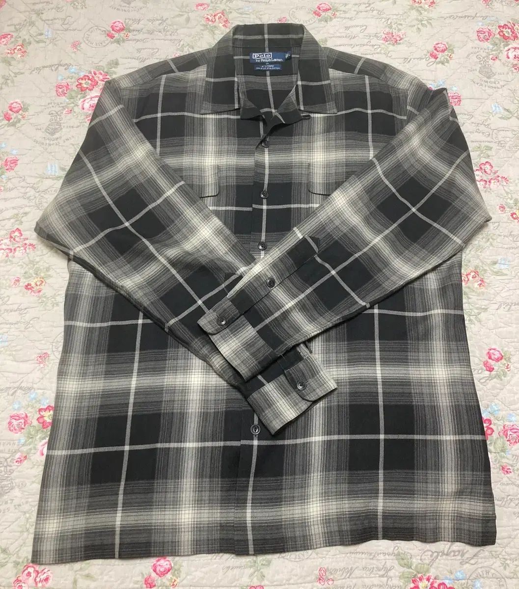 ポロラルフローレン STEWARD オンブレ オープン カラー シャツ