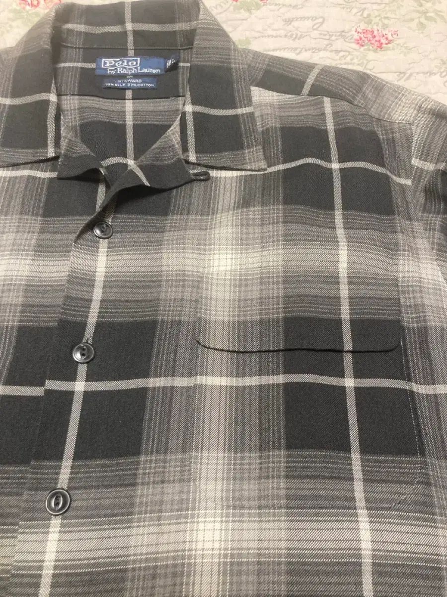 ポロラルフローレン STEWARD オンブレ オープン カラー シャツ