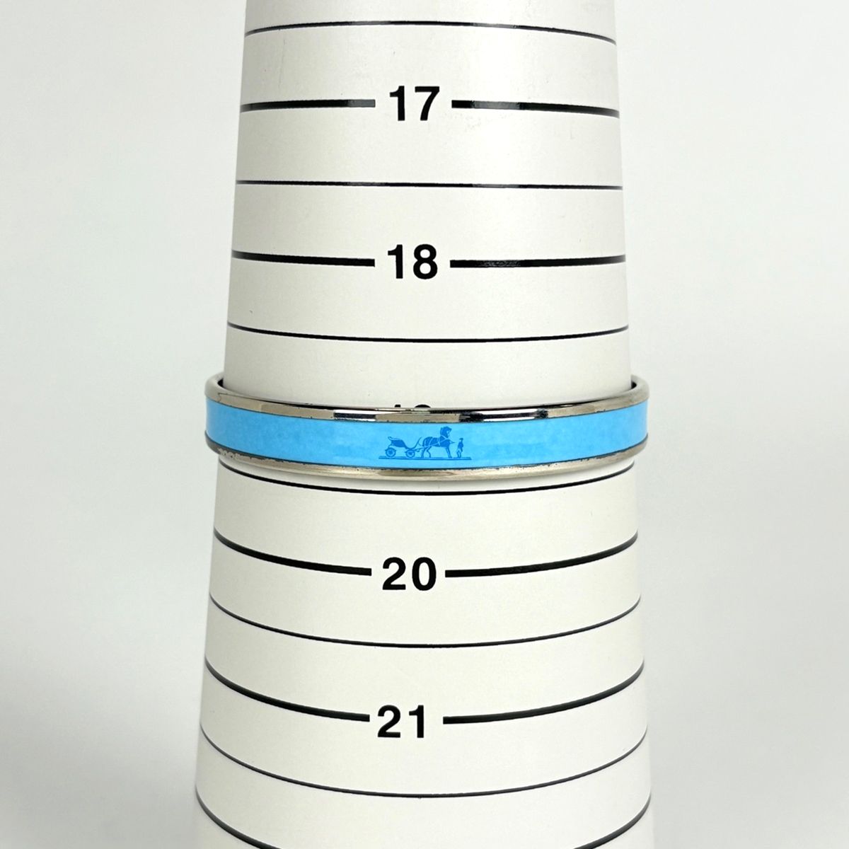  エルメス HERMES エマイユ PM 腕輪 七宝焼き バングル シルバーメッキ ブルー レディース バングル リストバンド アクセサリー