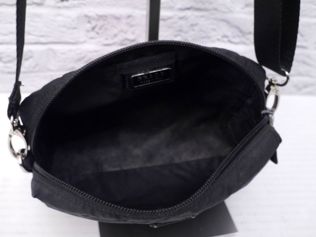 美品◇ PRADA プラダ ユニセックス ナイロンxレザー クロスボディ