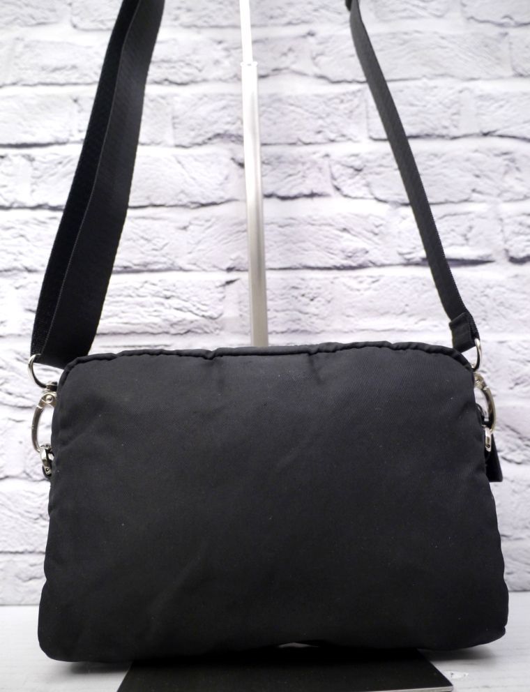 美品◇ PRADA プラダ ユニセックス ナイロンxレザー クロスボディ