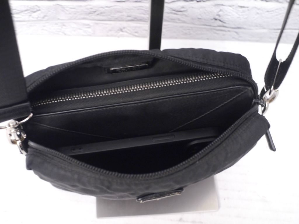 美品◇ PRADA プラダ ユニセックス ナイロンxレザー クロスボディ