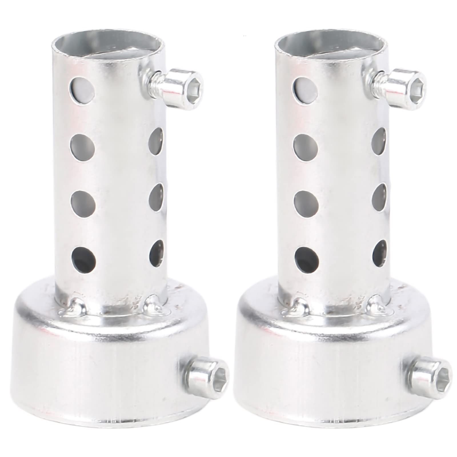 【新着商品】汎用 スチール 幅:35/42/45/48/60mm 排気 消音器 2本セット マフラー バイク シルバー バッフル ショート インナーバッフル インナーサイレンサー 45mm Yuumo+