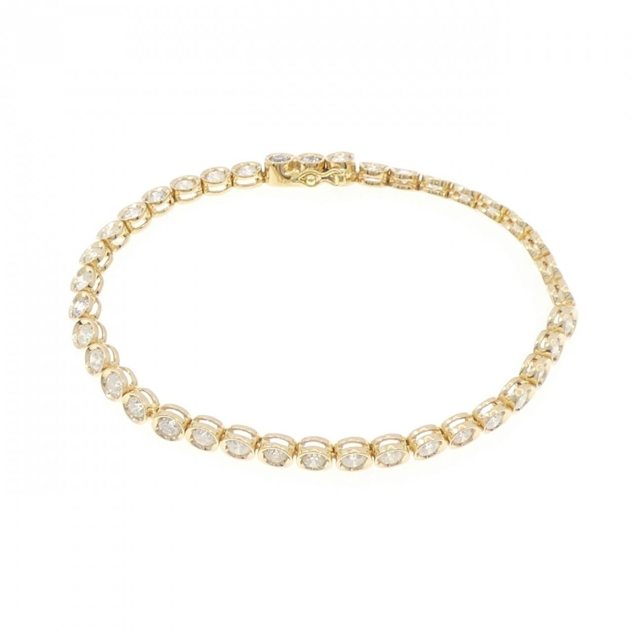  K 18 YG ダイヤモンド ブレスレット 3.25 CT ブレスレット アクセサリー