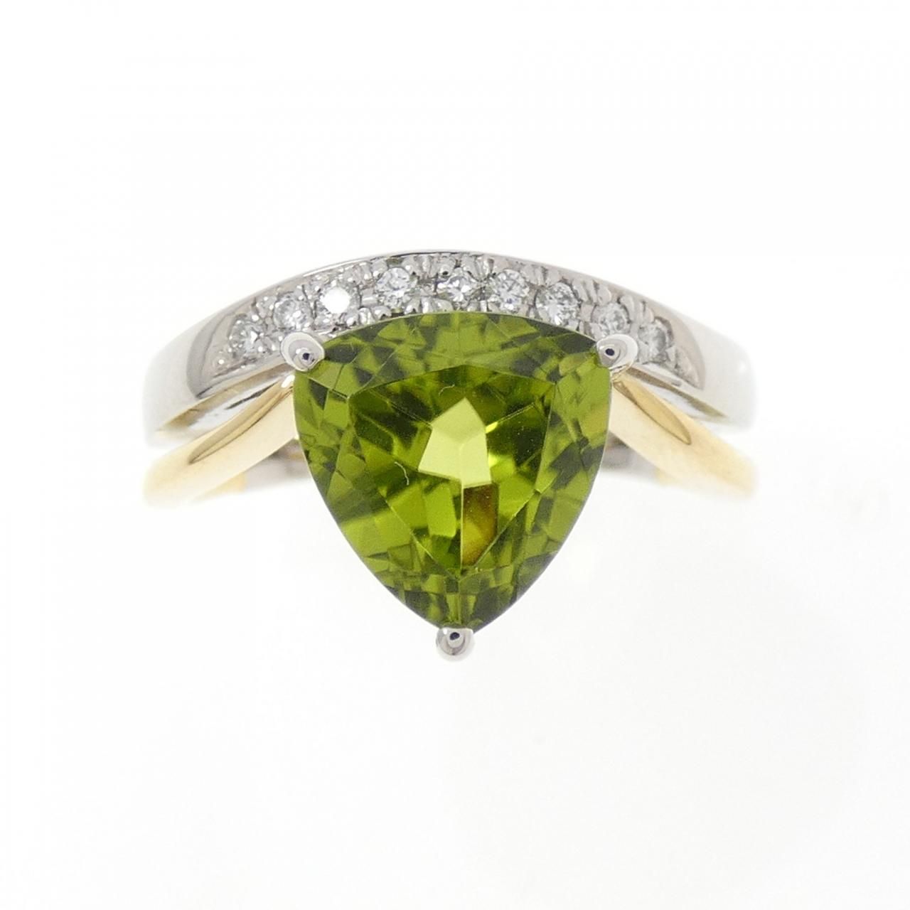 K18YG/PT900 ペリドット リング 2.50CT - メルカリ