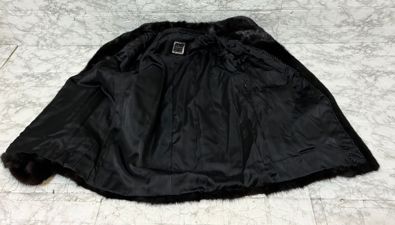 銀サガ SAGA mink サガミンク ファージャケット シルバーラベル 7号 最 毛皮 ブラック 毛皮 ファーコート ジャケット アウター