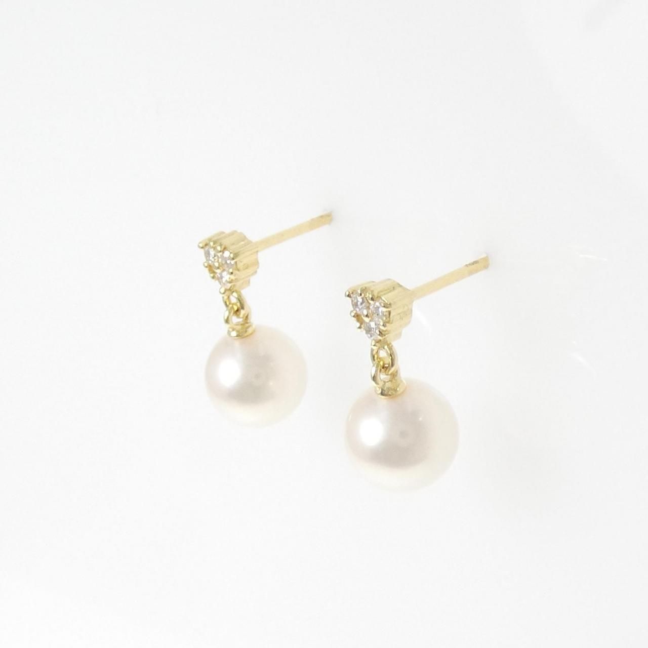 アコヤパール K18 ピアス K18アコヤパールピアス ×アコヤパールキャッチ