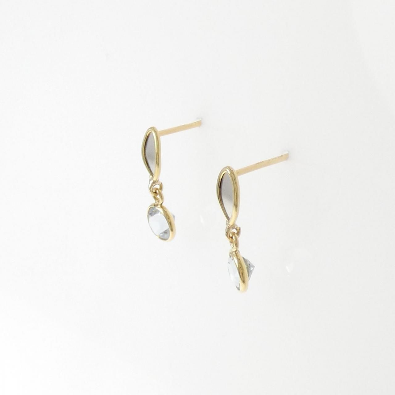 K 18 YG PT 850 アクアマリン ピアス