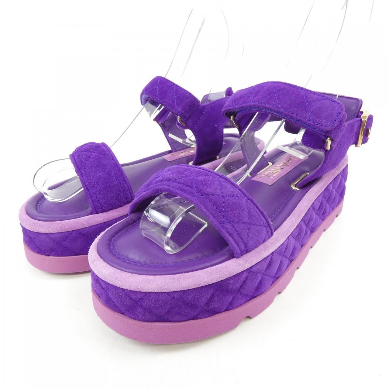 CHANEL サンダル 楽天市場】質屋 未使用 シャネル CHANEL サンダル ボア G45291