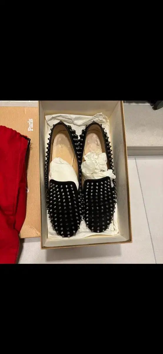 クリスチャンルブタン ローラーボーイ スパイク フラットローファー