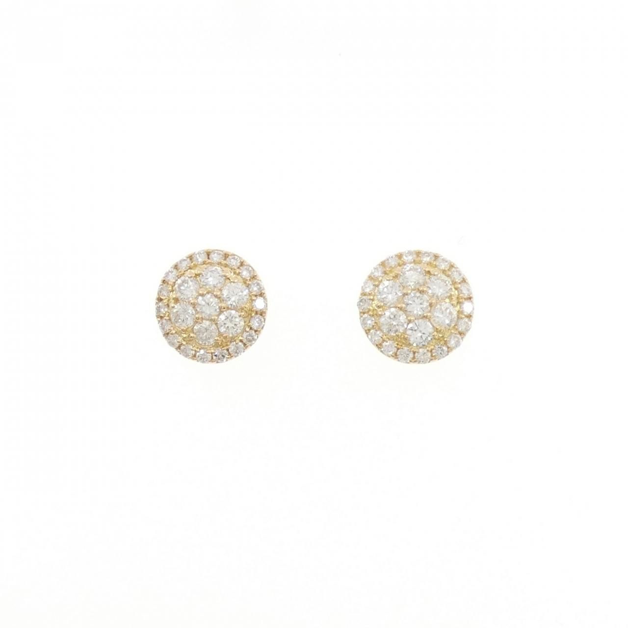 リメイク K 18 YG ダイヤモンド ピアス 0 60 CT