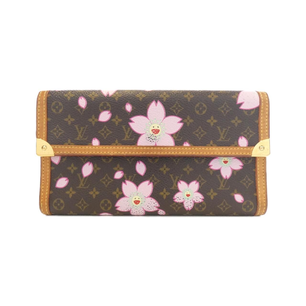 ルイヴィトン モノグラム チェリーブロッサム ポルト トレゾール インターナショナル M 92027 財布