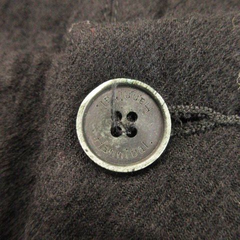 【中古】ハンニバル Hannibal テーパードパンツ ウール ボタンフライ 44 S 黒 ブラック /AH11 ■GY12 メンズ ハンニバル Hannibal テーパードパンツ ウール ボタンフライ 44 S 黒