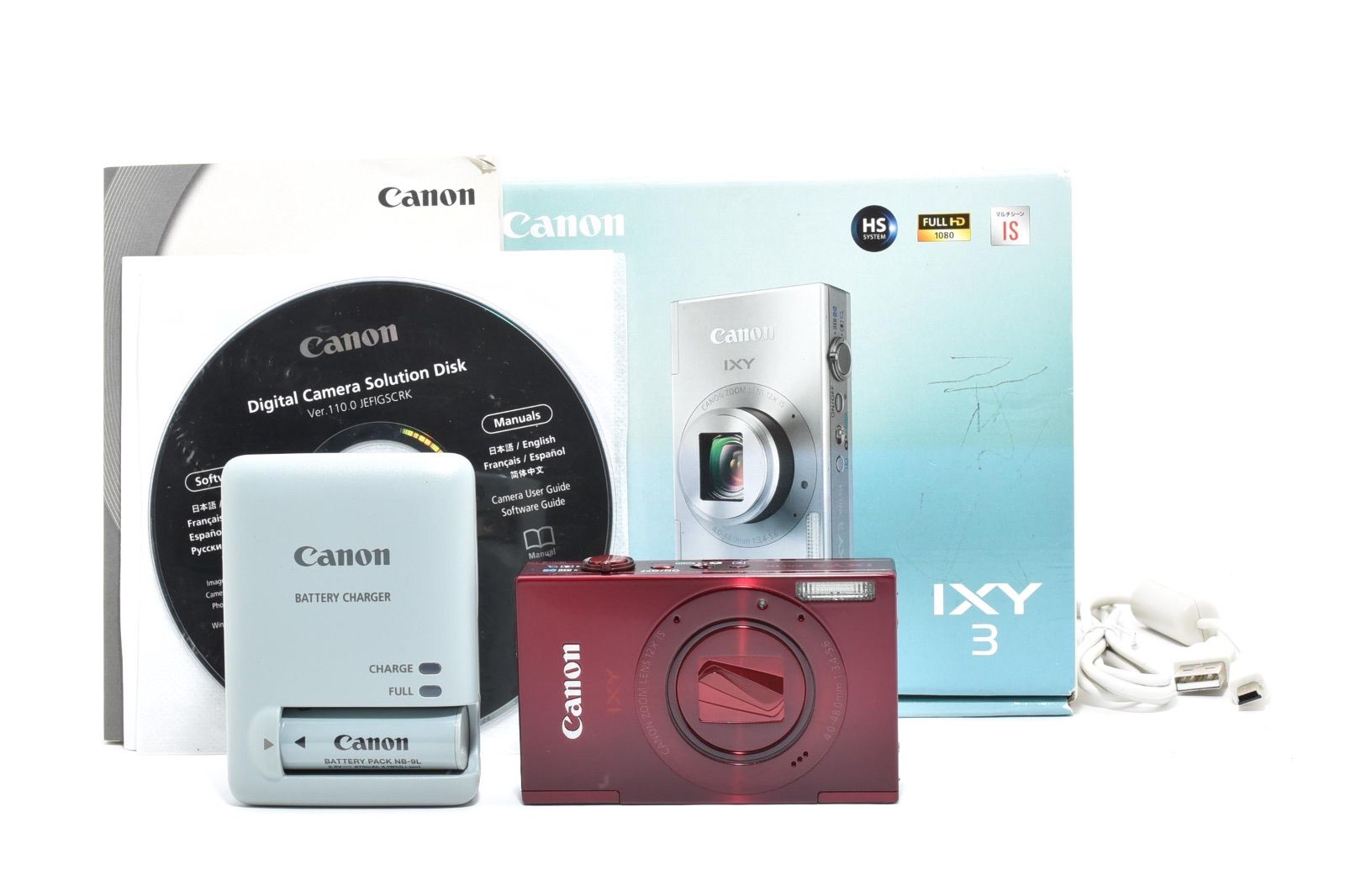 ☆美品☆ Canon キャノン IXY3 レッド PC1736 コンパクトデジタル