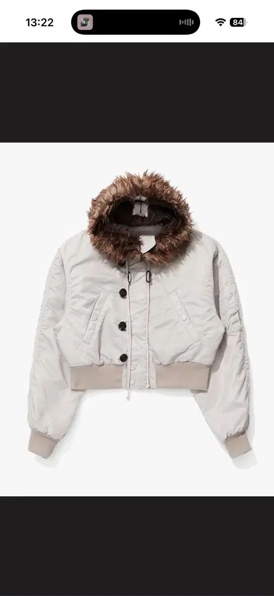 オープンワイワイ faux fur zipper hood ma 1